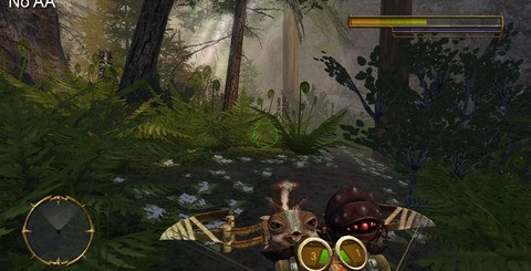 Just Add Water show us how Stranger's Wrath HD would have looked without the implementation of Sony's MLAA tech, alongside shots from the finished game. The artwork style suits the post-process technique rather well.