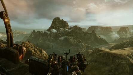 While Gears of War 3 specialises in close quarters combat, some of the levels, cut-scenes and set-pieces serve to remind you that the engine is capable of handling scale adeptly, with the occasional hint of some vast landscapes.