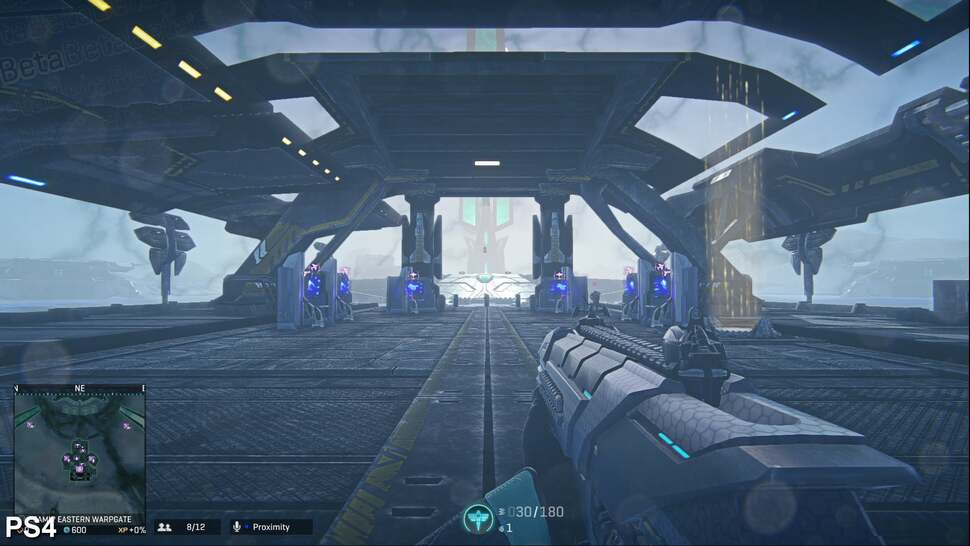 Despite the use of global illumination, Planetside 2's environments take on a flat, washed-out look under certain lighting conditions