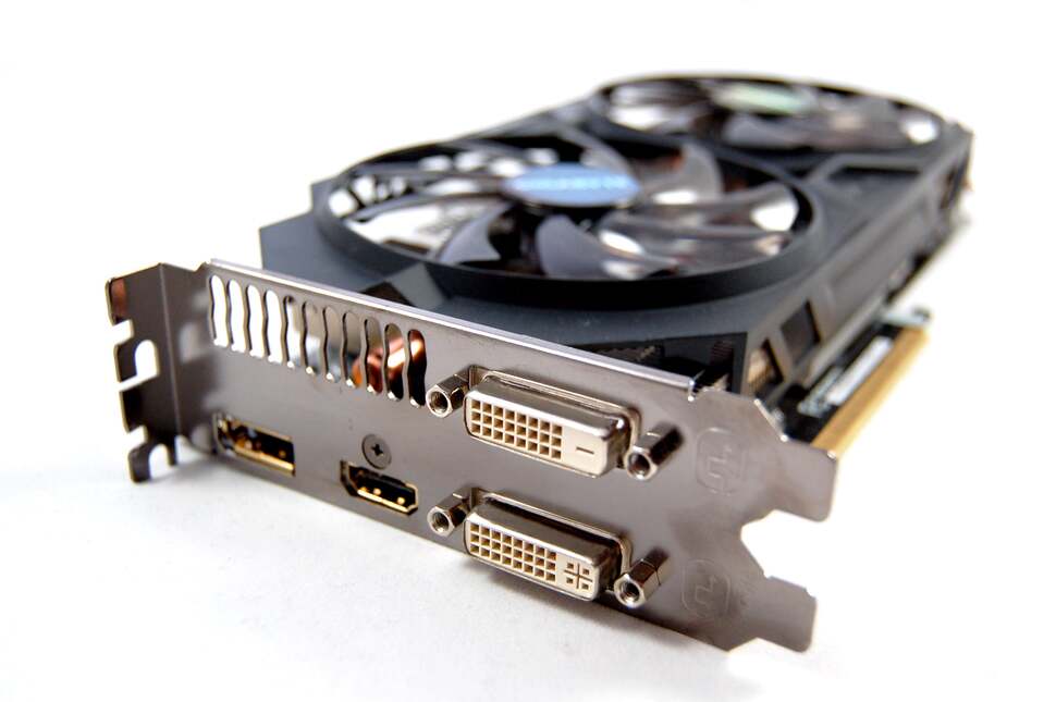 The old AMD configuration of DVI, HDMI and twin MiniDisplayPorts is swapped out for an Nvidia-style combo of dual DVIs, standard HDMI and the larger DisplayPort