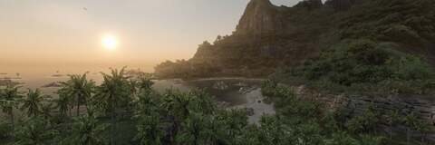 Despite the more realistic, less-artificial-looking lighting scheme, engine load with the mods in place is no different to the unmodified Crysis. Original CryTek version to the left, mods to the right.