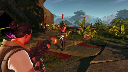 The Matrix Awakens demo ran out of VRAM on our downclocked RTX 2050, but Fortnite with hardware RT, Nanite and Virtual Shadow Maps ran at circa 30fps at 1080p with DLSS performance mode. Click on the thumbnails for higher resolution.