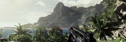 Original CryEngine 3 console shots on the left, our PC replica on the right. Building the replica allowed us to better understand the nature of CryTek's console rendition of these classic Crysis scenes.