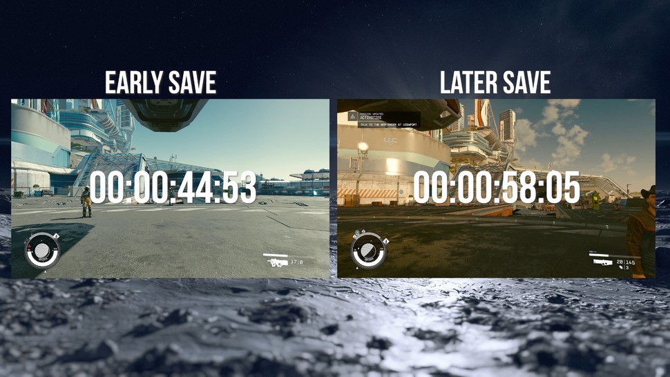 Loads can be frequent and often quite short. However, it seems that as you spend more time in the game, loading in the same location can take longer