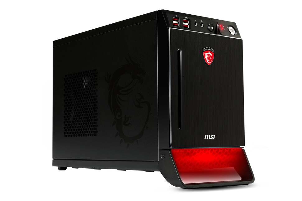 The exterior of the MSI Nightblade - it's a premium quality small form factor enclosure allowing for high-end components in a more discrete gaming PC