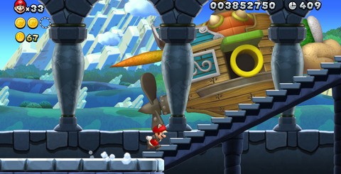 The Wii U version achieves a look which wasn't seen on last console release. We now have a bumped up polygon count with several giant Piranha Plants on-screen at once, and also far more stylised backgrounds with more 3D elements.