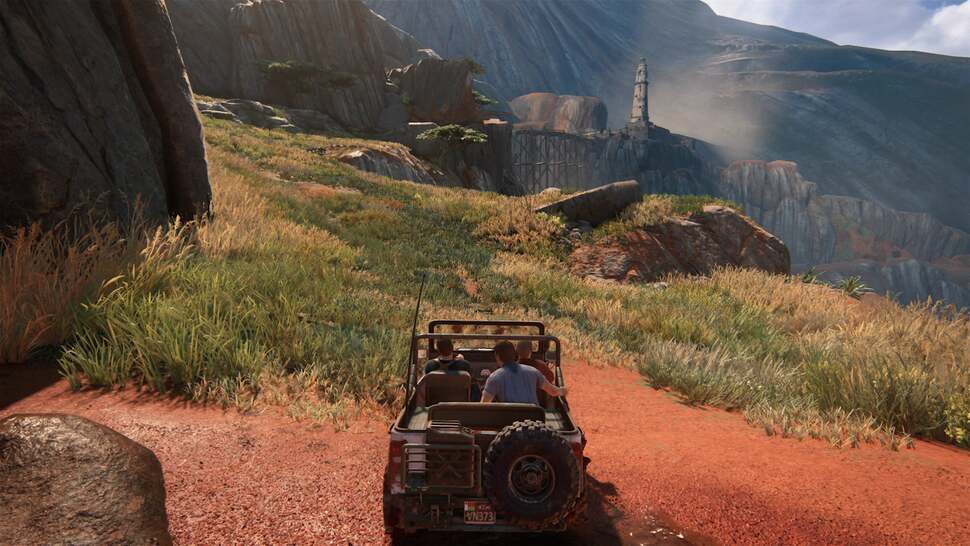 Another triumph for anti-aliasing. Dense fields of grass often present challenging rendering scenarios for low-quality AA solutions but Uncharted 4 delivers crystal clear results