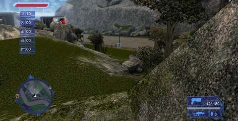 The same game area in Crackdown (left) and the sequel (right). Note the additional layer of texture detail in the first game, but also note the many changes Ruffian has made, including foliage that shifts in the breeze.