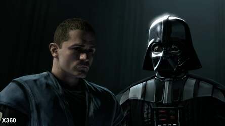 Additional texture detail is present in cut-scenes in the Xbox 360 version of the demo, as seen on the main character's face.