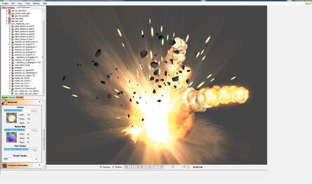 A couple of intriguing screenshots. On the left we see Evolution's timelining tool for the game's seismic events, while on the right we get a look at MotorStorm Apocalypse's particle editor.