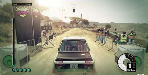 Aside from differences in anti-aliasing, gamma balance, foliage and the size of the borders (!) on replays and cut-scenes, Codemasters has produced a very similar looking game on both platforms.