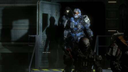 Interesting artefacts in the trailer - first up (left), a depth-of-field bug where only the bottom half of the wing in the foreground is processed. In the second shot (right), note the low resolution shadow cast by the door. It still looks fine though owing to a large level of filtering. Aspects like this show this is indeed in-engine as opposed to pre-rendered CG.