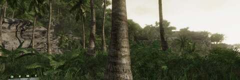 Despite the more realistic, less-artificial-looking lighting scheme, engine load with the mods in place is no different to the unmodified Crysis. Original CryTek version to the left, mods to the right.