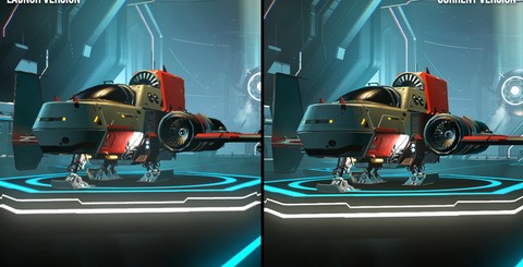 Hello Games' customised FSR 2 in combination with dynamic resolution scaling doesn't dramatically improve detail as such on Switch, but temporal stability and anti-aliasing quality is on another level. Click on the thumbnails for a closer look.