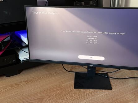 1440p support, recently added to PS5, works well here at 60 or 120Hz, and in SDR or HDR.