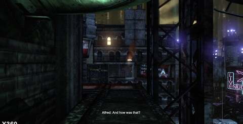 There's a lot of shared artwork between the console and PC versions of Arkham City, but the top shot demonstrates how some core art gets a substantial improvement. In the bottom shots, you can see that LOD popping is far less of an issue on PC.