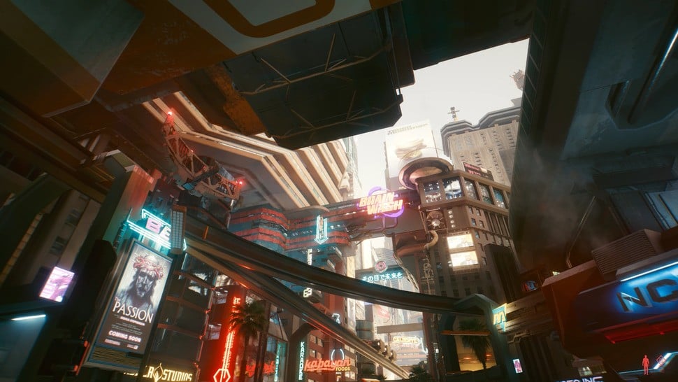 Worlds apart from consoles, Cyberpunk 2077 reaches its zenith on high-end PC hardware. Rendered here with full ray tracing features on RTX 3090