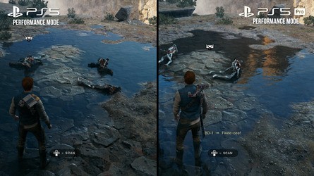 The performance mode on PS5 Pro now sports RT reflections, though geometry and lighting in those reflections can be limited versus the quality mode on the base PS5.