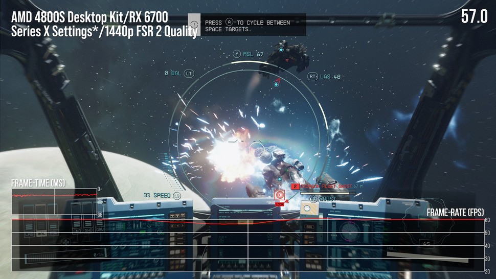 Space battles - at least as far as we tested them - also run at high frame-rates, usually hitting the 60fps cap