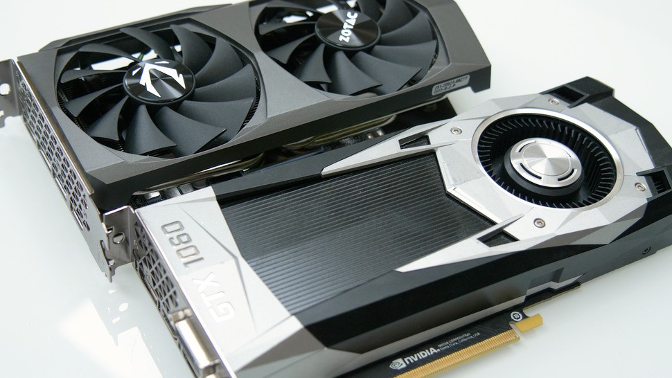 And finally, a comparison with the GTX 1060. This Zotac card is a lot smaller