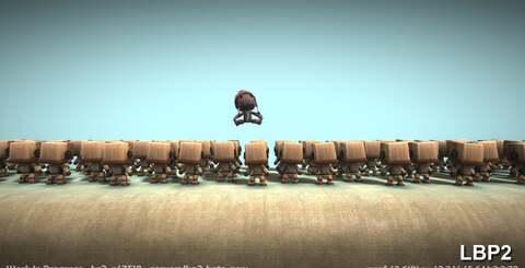 Not only are the Sackbots considerably more powerful than their limited predecessors in the first LittleBigPlanet, but the content creator is capable of handling multitudes more of them. A mere 24 was the limit in the first game (left).