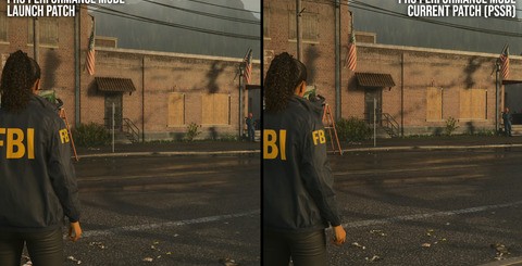 We couldn't spot any settings tweaks in these side-by-side comparisons between the launch and current versions of Alan Wake 2 on PS5 Pro in performance mode, despite Remedy's claims of changes.