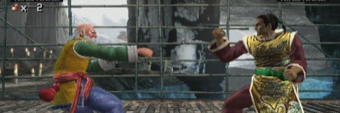 Virtua Fighter 4 Evolution running on three different PS2 emulation schemes - full hardware back-compatibility via a PS3 debugging station (equivalent to an NTSC launch unit), an EU PS3 with partial hardware support and finally the software emulator that runs on any PS3. On this game, the EU machine appears to have a slight blur, while the full hardware model has some poor deinterlacing (only really noticeable in motion). The emulator deinterlaces nicely, generally speaking, giving a 480p-style presentation.