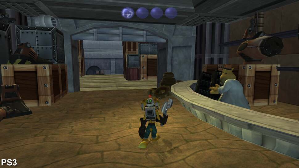 Locations from the original game are transformed. Here, the use of metallic surfaces along with specular, diffuse and reflection maps gives a more futuristic look to the scene