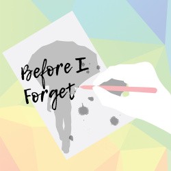 Before I Forget Cover