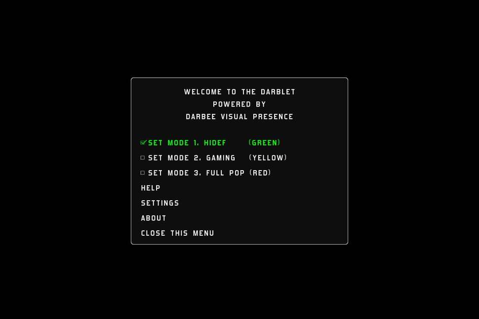 Menus are clearly laid out and are defined by their ease of use and simplicity. There are only a few options to change and technical jargon is kept to a bare minimum