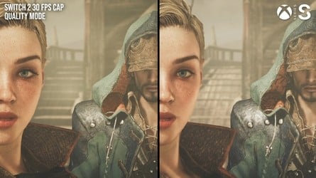 Here are a few shots comparing the Switch 2 version in quality mode versus Series S in its solitary mode. Click to enlarge. 