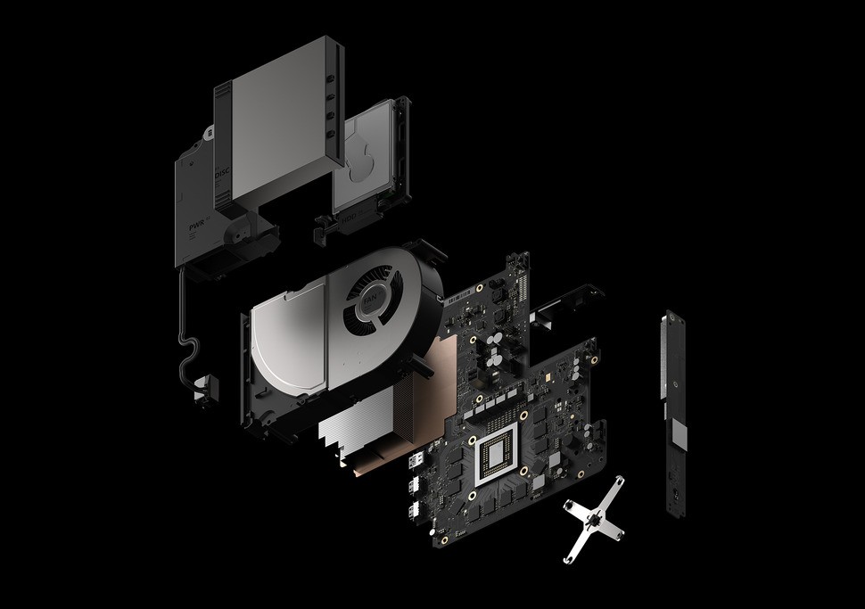 Inside the new Xbox. Here are Scorpio's major components and how they stack into the final, compact system.