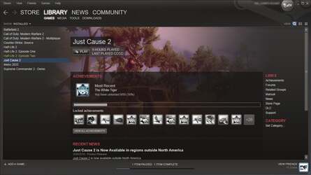 On PC, Achievements are integrated into Steam, and save games persist in Steam Cloud, so you can access them anywhere.