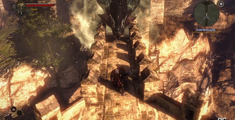 As you might expect from a top-end PC technology converted across to the nigh-on six-year-old Xbox 360, there are some compromises. Generally speaking, texture quality is lower (top), while shadow coverage isn't quite so extensive (bottom). The dragon shots also reveal that lower resolution alpha buffers are in play on the 360, which can result in more visible jaggies. Post-process anti-aliasing is also a cut-above on PC.