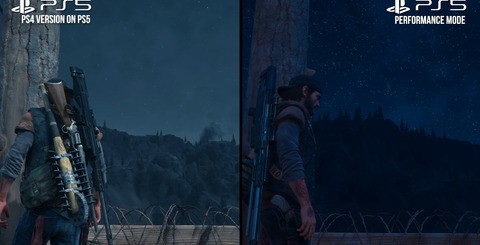 Days Gone Remastered makes nights darker, with your headlights lighting the way ahead but the rest of the environment remaining cloaked in shadow. Camps are also dimmer, while the night sky takes on new life.