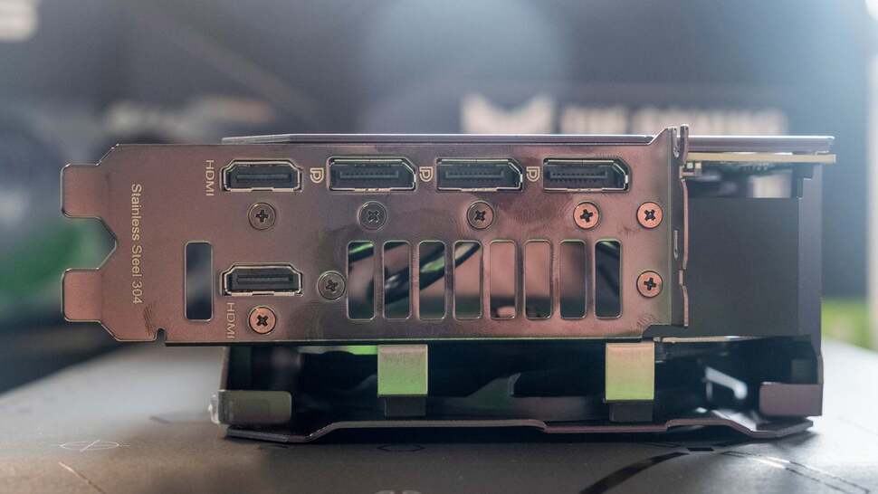 Two HDMI 2.1 ports and three DisplayPort 1.4 ports - a nice complement