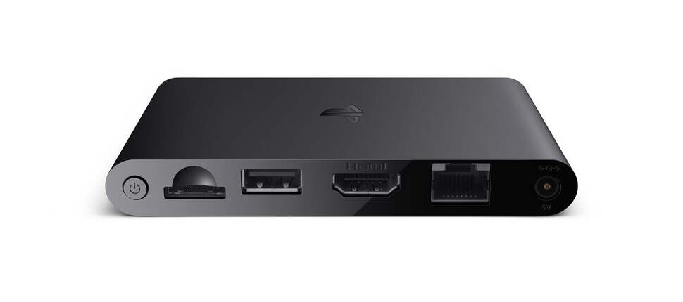 The back of the unit reveals (from left to right) the power button, memory card socket, USB port, HDMI output, and LAN socket, with the 5v power input on the far right