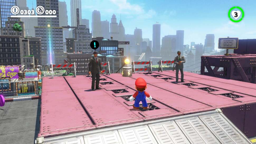 New Donk City is a giant floating block of cement suspended in the sky. It is also the first time we've seen Nintendo tackle a realistic location in a Mario game. The juxtaposition works better than you might think.