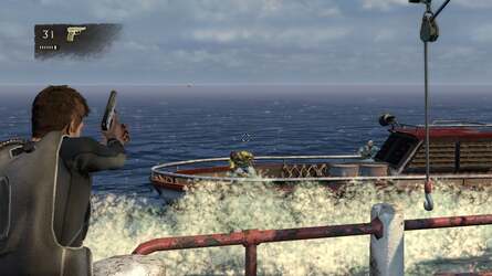 Uncharted already runs with 2x MSAA, but these shots suggest that custom AA in addition to that could lead to image improvements. Original shot on the left, filtered to the right.