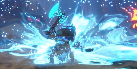 Leaning into PlayStation's gaming legacy, aspects from all major Sony franchises make their way into Astro Bot - even the 'squeezing through a tight corridor' mechanic is sent up beautifully (bottom-left).