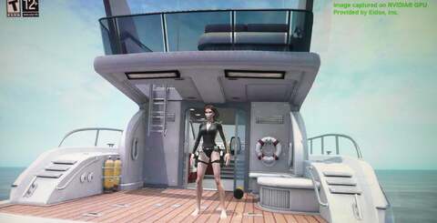 Crosstalk can be an issue on some content. The ghosting on the trees in Crysis on PS3 is noticeable in the shot here, but it's really distracting during actual gameplay. However, on most content, the display works admirably as the Devil May Cry shot demonstrates. Click on the images for higher resolution versions. Note that these photos were taken through lens of the glasses to illustrate the crosstalk effect.