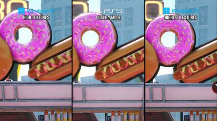 Texture quality is generally better on PC on max settings and VRAM requirement is minimal - but something's off with texture management in general on both console and PC. The appearance of low resolution assets this bad just doesn't make sense.