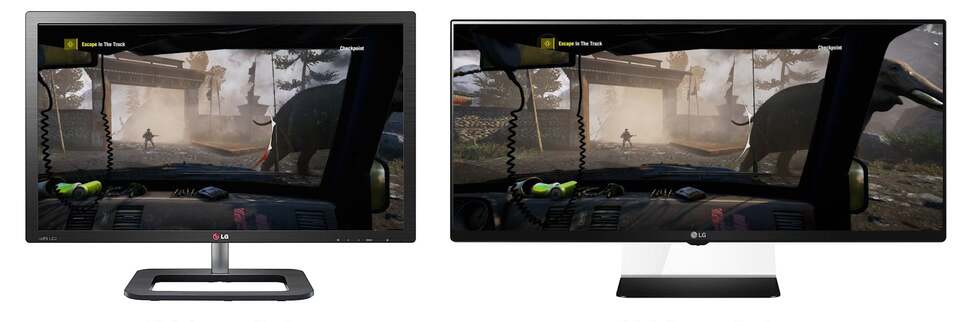 A straight head-to-head comparing 16:9 with 21:9 - it's especially useful for certain genre types, such as simulations with cockpit views, and third person action games.