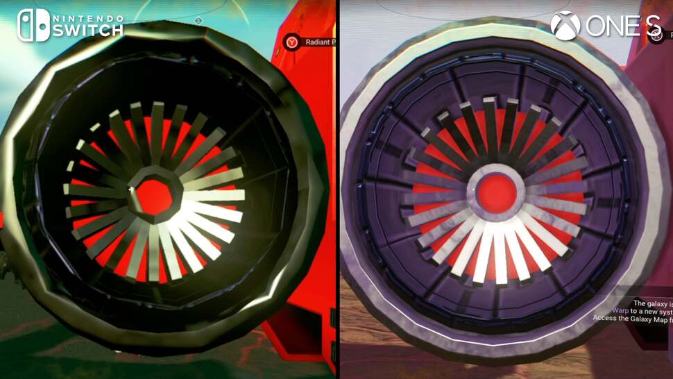 Hello Games culls No Man's Sky in many dimensions - draw distance, texture quality, resolution, and - as seen here - geometric detail. Anti-aliasing quality is also unfortunate