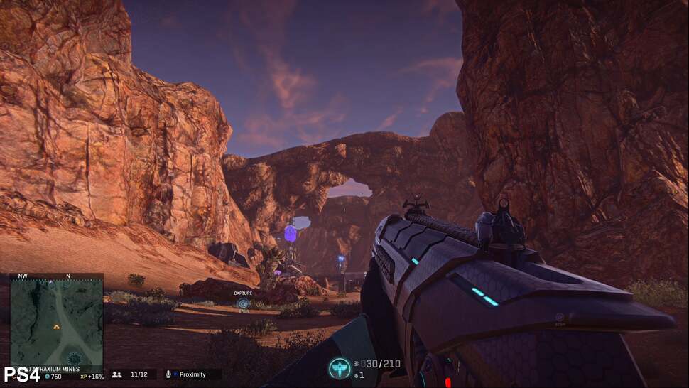 Planetside 2 uses what Daybreak Games calls 'Advanced Environmental lighting'. This adds a form of simulated global illumination, providing strong direct light sources that add depth to each location