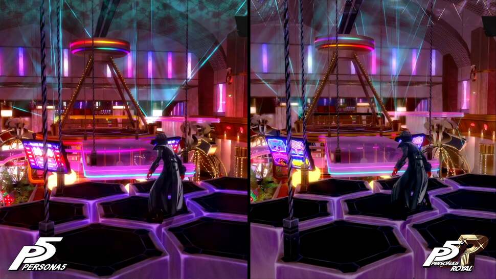 The original Persona 5 against the Royal version - the upgrades are plenty, but only truly noticeable in side-by-side comparisons