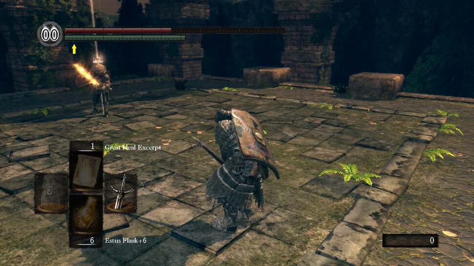 At the start of a 1v1 duel, you can either cast an augmenting spell on your weapon or approach the centre to make a courteous bow. It's quite often the case that your foe will return the formality, but there's really no guarantee