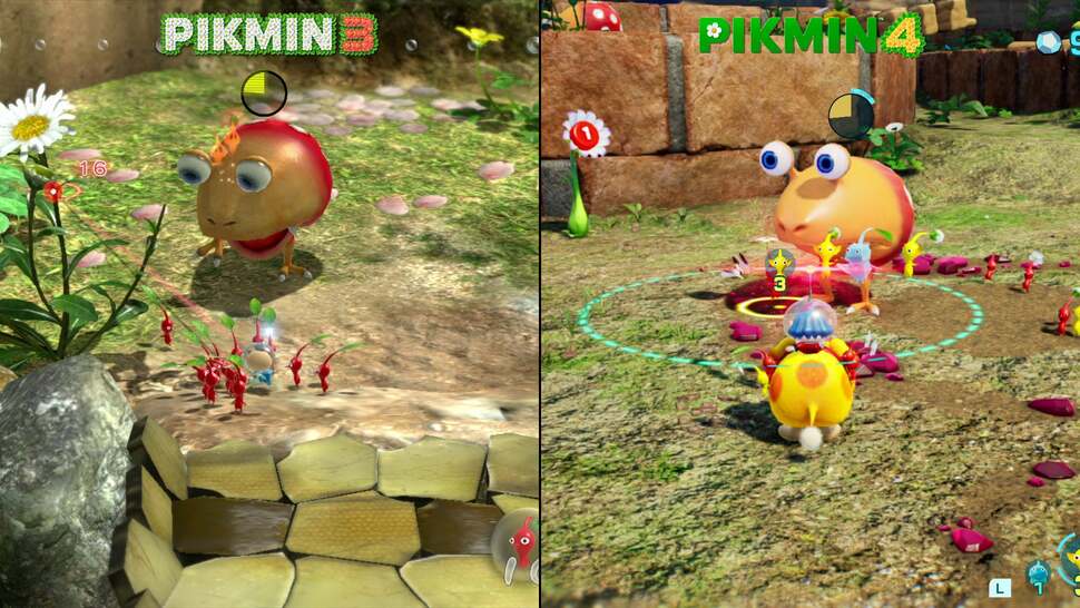 The upgrade to material lighting and model quality is substantial in Pikmin 4 - though the preceding Pikmin 3 was certainly no slouch in the visuals department on Wii U