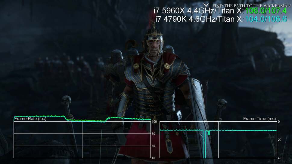 In the Ryse benchmark, the game stutters on camera cuts. This happens whether we have four cores running at 4.6GHz, or eight of them running at 4.4GHz