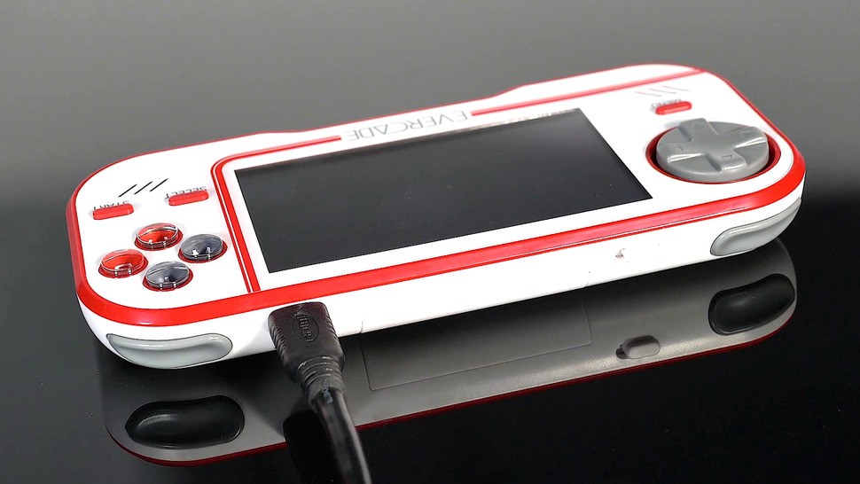 On the top of the unit you'll find HDMI output. You'll get a 720p signal output from the device in line with many retro mini consoles